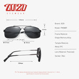 Polarized Men's Sunglasses with Memory Metal Frame, Ideal for Travel and Fishing