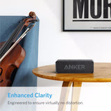 Anker Soundcore Bluetooth Speaker: Dual Drivers, Rich Bass, 24-Hour Playtime, 66ft Range, Built-in Mic