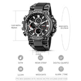 Men's Waterproof Military Sport Watch – LED Digital & Analog Quartz Wristwatch for Men