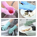 Silicone Dishwashing Gloves: Versatile Household Cleaning Tools for Dishes, Cars, Pets, and More