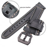 Genuine Cowhide Leather Watch Strap – 20mm, 22mm, 24mm, 26mm Bands with Buckle for Men and Women in 4 Colors