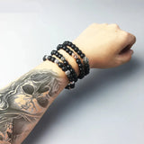 Men's Hero Rebel Bead Bracelet – European Style Sterling Silver with Black Obsidian | Fashion Jewelry Gift