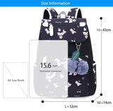 Kids' Floral School Backpack with a Pen Pencil Bag Set, Ideal for Girl Students