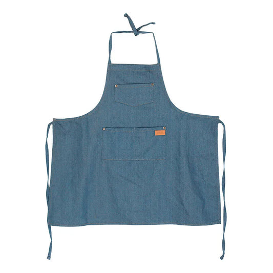 Denim Apron for Kitchen or Restaurant Work: Antifouling Cowboy Chef Apron, Ideal for Men and Women