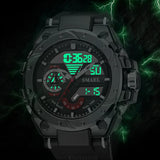 Military Sport Men's Watch - Waterproof Dual Display, LED Quartz Digital Wristwatch, Relogio Masculino