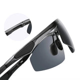 Luxury Rimless Polarized Sunglasses for Men - High-Quality Aluminum Magnesium, Ideal for Outdoor Cycling and as Goggles