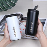 350ml/500ml Double-Layer Stainless Steel 304 Coffee Mug – Leak-Proof Travel Thermos Cup – Perfect Thermal Mug for Gifting