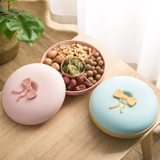 Innovative Bow Candy Box: Multifunctional Storage Case for Dried Fruits, Nuts, and Snacks, Ideal for Wedding and Home Organization