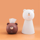 Adorable Bear Tissue Box: Anti-Dust Container for Home Decor, Organizes Tissues with Charm in the Living Room