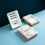 Dual Grid Soap Holder: Creative Hollow Organizer for Bathroom Accessories and Toiletries