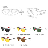 Timeless Rimless Polarized Sunglasses for Men: Fashionable TR90 Frames with Yellow Night Vision Lenses, Ideal for Sports, Eyeglasses, and Goggles