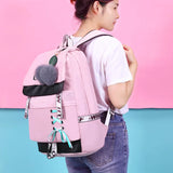 Trendy Waterproof Nylon School Backpack with Bowknot for Girls: Cute and Functional Children's School Bags