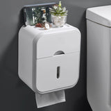 Punch-Free Waterproof Toilet Tissue Box: Creative Wall-Mounted Holder for Toilet Paper Rolls