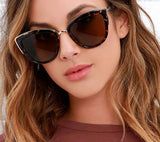 Classic Cat Eye Sunglasses for Women: Vintage Leopard Fashion Sun Glasses, Driving Shades with Anti-Glare UV400 Protection