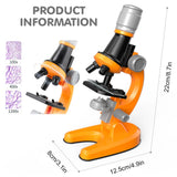 Children's Microscope Biology Lab: LED 1200x Zoom, School Science Experiment Kit, Educational Scientific Toys, Perfect Gifts for Young Scientists