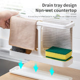 Kitchen Dish Rack: Wall-Mounted Towel Shelf for Storing Dish Cloths and Rags