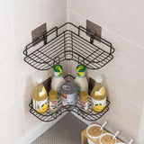 Metal Wall-Mounted Corner Rack: Bathroom/Kitchen Organizer