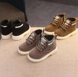 Casual Children's Boots: Stylish Leather, Anti-slip, Sizes 21-30 for Boys and Girls in Autumn/Winter