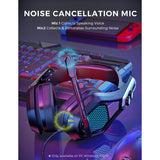 Mpow Iron Gaming 7.1 Surround Headset: Wired 3.5mm & USB Headphones with Noise Cancelling Mic, Voice Changer for PC Gaming