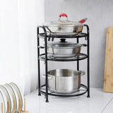 Metal Kitchen Storage Rack: Convenient Pot Organizer for Storing Kitchen Essentials