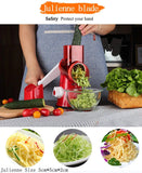 Multipurpose Mandoline Vegetable Slicer – Fruit and Vegetable Cutter, Potato and Cheese Shredder, Rotary Drum Grater Kitchen Gadget