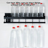 No-Drill Kitchen Storage Rack: Wall-Mounted Hanger for Multifunctional Household Seasoning Supplies and Self-Storage