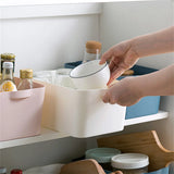 Desktop Cosmetic Storage Box: Small Plastic Organizer for Household Cabinets