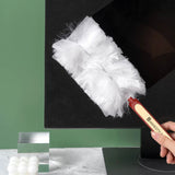 Electrostatic Dust Cleaner: Household Cleaning Tool with Fiber Brush Head, Efficiently Picks up Hair, Dust, and Feathers