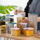 Transparent Food Storage Container: Ideal for Cereal, Tea, Coffee, Snacks, and Grains