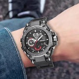 Military Sport Men's Watch - Waterproof Dual Display, LED Quartz Digital Wristwatch, Relogio Masculino