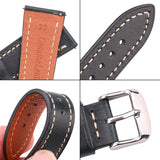 Genuine Cowhide Leather Watchbands – Vintage Straps in 4 Colors for Men & Women | 18mm, 20mm, 22mm, 24mm Compatible with Galaxy S3