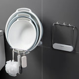 Stainless Steel Sink Rack: Household Bathroom and Kitchen Organizer for Hanging Washbasin Storage