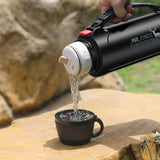 Stainless Steel Military Water Bottle - Portable Travel Thermos for Tea and Coffee, Large Cup Mugs, 1200/1900ML