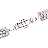 Stainless Steel Watch Band: Polished Silver Bracelet, Available in 16mm, 18mm, 20mm, 21mm, 22mm for Men and Women