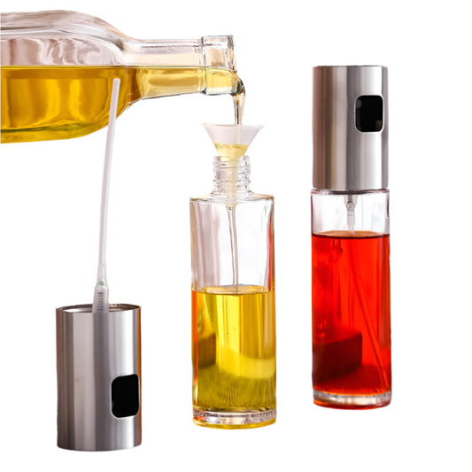 Stainless Steel Kitchen Oil Glass Bottle: Glass Condiment Dispenser for Soy Oil, Water, or Gravy