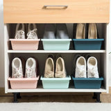 Multi-Layer Shoe Organizer: Thickened Plastic Storage Boxes for Shoes, Ideal for Closet or Shoe Cabinet