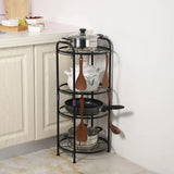 Metal Kitchen Storage Rack: Convenient Pot Organizer for Storing Kitchen Essentials