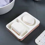 Dual Grid Soap Holder: Creative Hollow Organizer for Bathroom Accessories and Toiletries