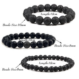 Men's Natural Stone Tiger Eye Bracelet – 6/8/10mm Beads with Buddha & Black Lava | Minimalist Yoga Meditation Jewelry