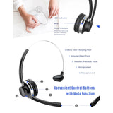 Mpow HC3 Wireless Headphones with Dual Noise-Canceling Mic, Clear Sound Office Headset for PC, Laptop, and Call Center Phones