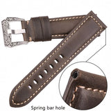 Cowhide Leather Watch Strap Bracelet – 20mm/22mm/24mm/26mm Genuine Leather Watchbands in 4 Colors for Men and Women – Clock Accessories