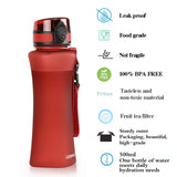 UZSPACE Water Frosted Design Bottles: BPA-Free, Creative Shaker Drink Bottle, Suitable for Couples and Kids