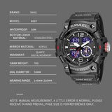 Luxury Men's Digital Sport Watch – Dual Display Waterproof Military Wristwatch with Date Function