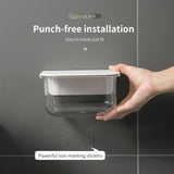 Wall-Mounted Waterproof Toilet Tissue Box: Punch-Free Rack for Toilet Paper Rolls