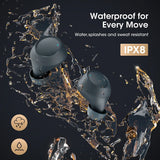 Mpow M13 Bluetooth Wireless Earbuds: Punchy Bass, IPX8 Waterproof, 28-Hour Playtime, TWS Sports Earphones for Gym