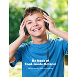 Mpow CH6S Kids' Wired Headphones with Mic, Max 85dB Volume Limit, Food-Grade Material, Over-Ear Headset for iPad, Kindle, Phones