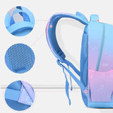 Orthopedic School Backpack for Girls: Featuring a Cute Pink and Blue Book Bag, Waterproof for School Needs