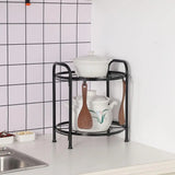 Metal Kitchen Storage Rack: Convenient Pot Organizer for Storing Kitchen Essentials