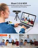 4K 8MP HD Webcam DW49 with Noise-Canceling Microphone, Privacy Cover, Tripod, Plug-and-Play USB Web Camera for Video Meetings