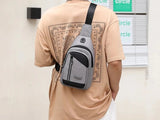 Small Chest Bag for Men: Mini Crossbody Bag, Travel Bagpack with Single Shoulder Strap, Sport Bag with Earphone Jack, Ideal Phone Bag for Boys